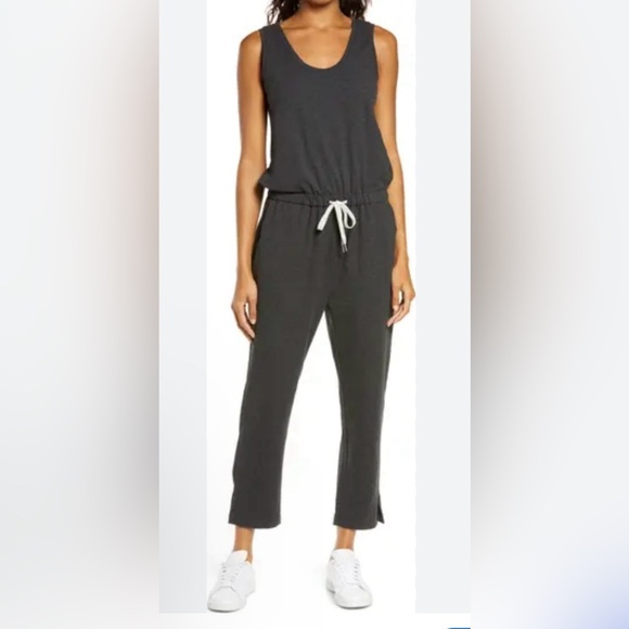⭐️ Zella Gwen Sleeveless Gray Knit Jumpsuit Size 1X - Picture 1 of 7